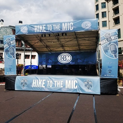 24' x 16' MAP24 stage with mesh graphics