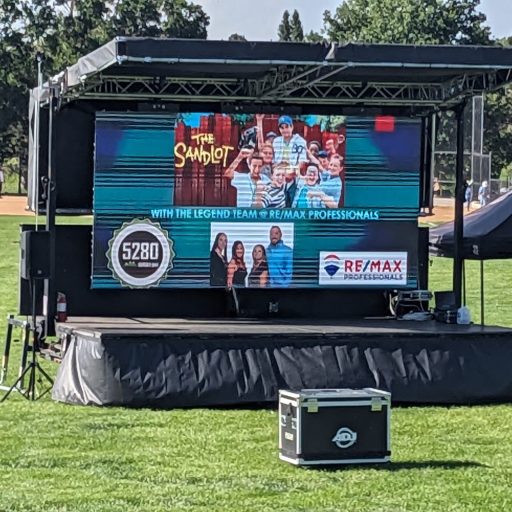 LED wall hung on stage